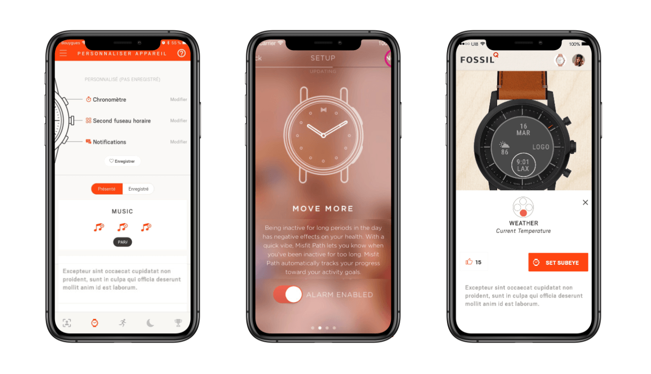Fossil-App-Screens